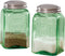 Depression Style Glass Salt and Pepper Shakers, Classic Green