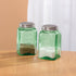 Depression Style Glass Salt and Pepper Shakers, Classic Green