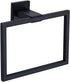 Towel Holder Matte Black, Angle Simple Stainless Steel Bathroom Hand Towel Rack, Square Towel Ring for Wall, 7.09-Inch