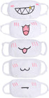 Aniwon Kawaii Mask- 5PCS Anime Face Mask Womens Cat Face Mask Reusable Cute Kaomoji Face Mask