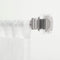 Exclusive Home Curtains Prism 1" Curtain Rod and Coordinating Finial Set, 66"-120", Matte Silver