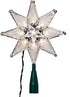 Kurt Adler 10-Light 8-Point Star Christmas Treetop, 8-Inch, Clear