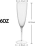 HyHousing 6 Oz Clear Plastic Champagne Glasses 16 Pack, Hard Disposable Plastic Champagne Flute Ideal for Home Daily Life Party Wedding Toasting Drinking Champagne (CF1-16)