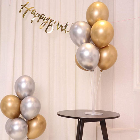 Balloon Stand Kit 7 Sets of Table Balloon Stand Holder Reusable Balloons Decorations for Party , Birthday Wedding Anniversary Christmas and other festive decorations Allowing The Balloons To Float Without Helium