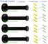 NELXULAS Classic Black Stainless Steel Heavy Duty Wall Mount Hooks, Bath Towel Hooks, Coat Hanger, Handbag Hooks, 4 in Pack (6")
