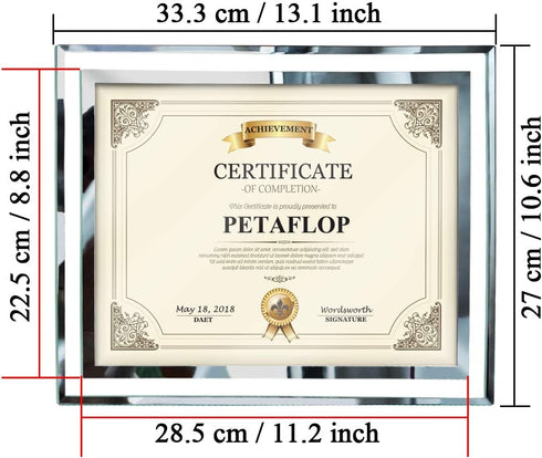 8.5x11 Picture Frames Glass 8.5 x 11 Frame Tabletop Display, 2 Pack