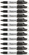 Sharpie Mini Permanent Markers with Golf Keychain Clips, Fine Point, Black Ink, 12-Pack