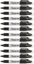 Sharpie Mini Permanent Markers with Golf Keychain Clips, Fine Point, Black Ink, 12-Pack