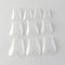 enForten 500 pcs Clear Crystal Duck Feet Style Duck Nail Tips Wide French False Nail Tips Acrylic Nail