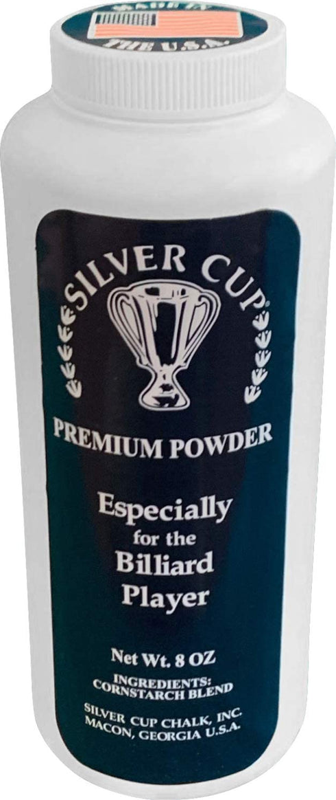 Silver Cup Billiard/Pool Premium Powder Hand Chalk, 8 Ounce Shaker Bottle