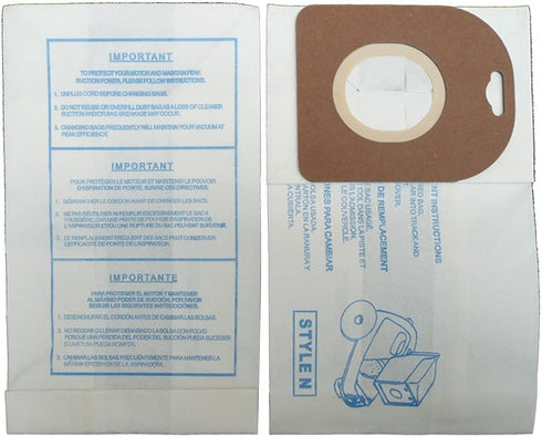 EnviroCare Replacement Vacuum Cleaner Dust Bags for Eureka Mighty Mite Allergy Vacuum Style N Canisters 15 Bags