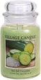 Village Candle Sea Salt Cucumber 26 oz Glass Jar Scented Candle, Large