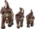 Lucky Wealth Elephant Statue Sculpture Feng Shui Wood Grain Figurine Home Desktop Decoration Gift(L)