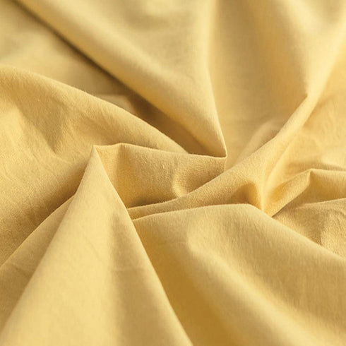 mixinni Modern Style Super Soft Gold Fitted Sheet Solid Color Bed Sheet 15" Deep Pocket Full/Queen Size-(Only 1 Gold Color Fitted Sheet)