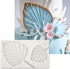 Chongmu Fan Leaf Silicone Molds Flower Leaf Shape Fondant Cake Mold for Sugarcraft Cake Decoration, Cupcake Topper, Polymer Clay, Candy, Chocolate, Crafts Making Tool (Fan Leaf)