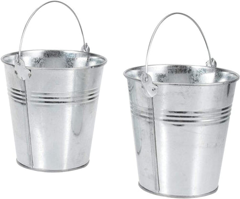 BESTOMZ Mini Metal Bucket Set of 6 10.5x7.2x10.5cm