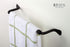 RTZEN Elegant Bathroom Hand Towel Holder - Fancy Wrought Iron Kitchen Towel Bar Wall Mount Rod - Matte Black Towel Hanger for Home Kitchen or Office - 13" Rack Fits 10" Hand Towels (Small)