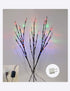 HLDIFENGGS LED Branch Lights Light up Branches Brown Branches Willow Branches Christmas vase Decoration Lights Pussy Willow Branches USB Plug-in with Plug 3 pcs 60 LED Bulbs (Multicolor)