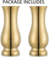 Nuptio 2 Pcs Wedding Centerpieces for Tables, 8.86in Tall Metal Flower Vase Decorations, Gold Centerpiece for Table, Flower Vases for Living Room Dining Room Office Party Reception Decor