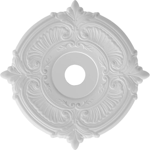 Ekena Millwork CMP22AT Attica PVC Thermoformed Ceiilng Medallions, 22"OD x 3 1/2"ID x 1"P (Fits Canopies up to 7 3/4"), Unfinished