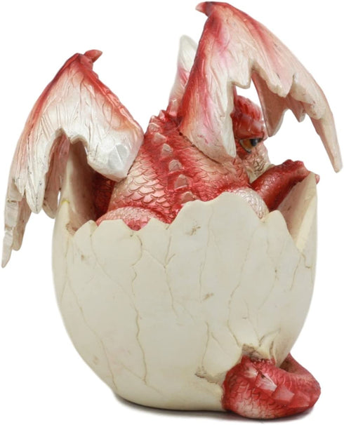 Ebros January Birthstone Dragon Egg Statue Red Gem Garnet Birthday Dragon Hatchling Figurine Fantasy Collector