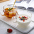 2pcs Glass Clear Coffee Cups Breakfast Milk Mugs Tea Espresso Coffee Cup Yogurt Bowl with Handle for Beverages