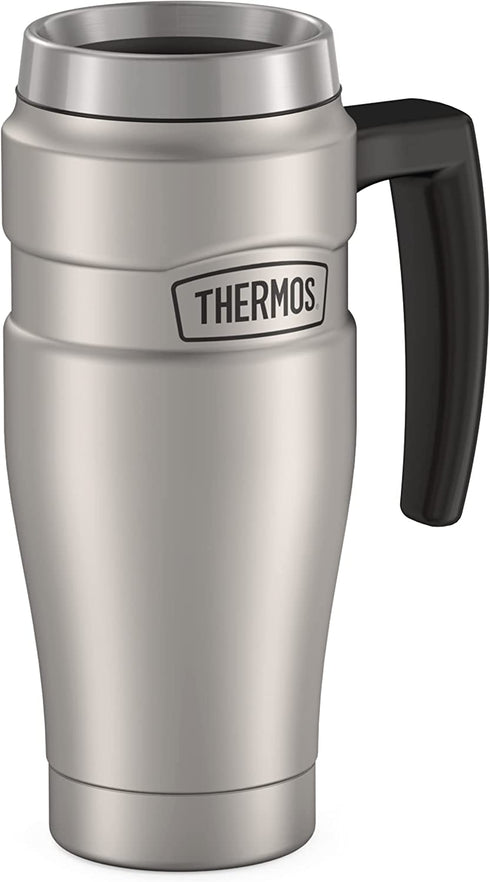 THERMOS Stainless King Vacuum-Insulated Travel Mug, 16 Ounce, Matte Steel