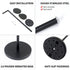 YCWIN Matte Black Toilet Paper Holder Stand with Storage for 6 Rolls of Toilet Tissue for Bathroom, Modern Free Standing Toilet Paper Roll Holder Stand, Rustproof Finish and Weighted Pedestal, Black