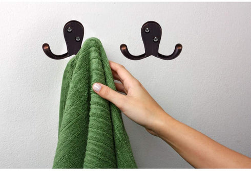 Design House 207738 Double Hook 5 Pack Oil Rubbed Bronze