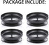 Pcs of 4 Spike Candle Holder Iron Candle Plate Pillar Candle Holder, Black, Decorative Iron Pillar Candle Plate, 3.6" Diameter Pedestal Candle Stand for LED & Wax Candles, Incense Cones, Spa, Weddings