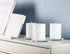 Melt Candle Co White Pillar Candles 3" x 4" Set of 3 Unscented for Weddings, Home Decoration, Relaxation, Church, Spa, Smokeless Cotton Wick