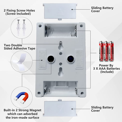 LED Night Light Switch, 200 Lumen Wireless COB LED Switch Light, Under Cabinet, Shelf, Closet, Garage, Kitchen, Stairwell and Emergency, Battery Operated, Batteries Included, 4 Pack