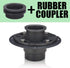 Shower Drain Base with Adjustable Ring + Rubber Coupler for Linear Shower Drain Installation