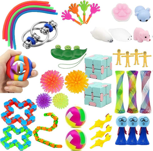 HBJCSG 41 Pack Sensory Toys Set, Relieves Stress and Anxiety Fidget Toy for Children Adults Party Toys Assortment Party Favors for Kids Birthday Carnival Prizes Box Goodie Bag Fillers Classroom