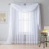 RYB HOME White Sheer Curtains for Canopy Bed, Living Room Decor as Ceiling Drapes Window Scarf Table Runner Outdoor Curtains for Wedding Arch Backdrop, Wide 60 in x Long 216 in per Panel, 2 Pieces