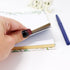 bloom daily planners Wedding Guest Book (120 Pages) Guest Sign-in Book Guest Registry Guestbook - White Cover with Gold Foil, Gilded Edges and Gold Page Marker Hardbound 7" x 9" (Eucalyptus)