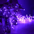 Abkshine 4pack Battery Operated Purple String Lights, 50led Bright Mini Purple LED Fairy Lights, Battery Powered Halloween Lights, Portable Christmas Decorative Strand Lights