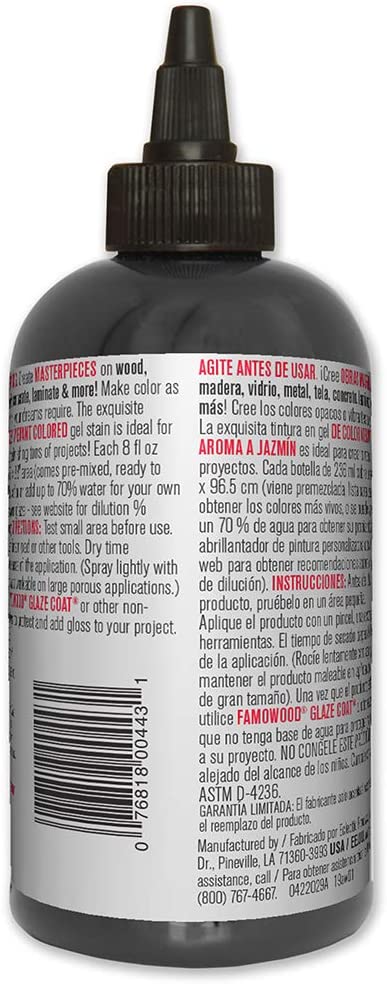 Unicorn SPiT 5771010 Gel Stain and Glaze, Midnight's Blackness 8.0 FL OZ Bottle