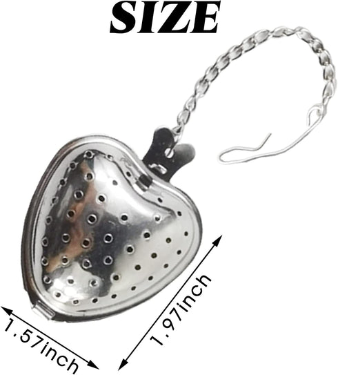 RONYOUNG 15Pcs Stainless Steel Tea Ball Mesh Tea Infuser Strainers Premium Tea Filter Tea Interval Diffuser with Extended Chain Hook for Brew Loose Leaf Tea and Seasonings &spices