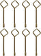 Interior Door Emergency Key, Key Pin for Interior Privacy Door Lock Compatible for Bedroom Bathroom, Square Ring- 8 Pack