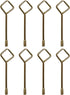 Interior Door Emergency Key, Key Pin for Interior Privacy Door Lock Compatible for Bedroom Bathroom, Square Ring- 8 Pack