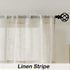 Central Park Black and White Kitchen Window Curtain Valance Vertical Stripe Sheer Boucle Linen Window Curtain, Living Room Decorative Rod Pocket (54" W x 15" L) Rustic Living Panels