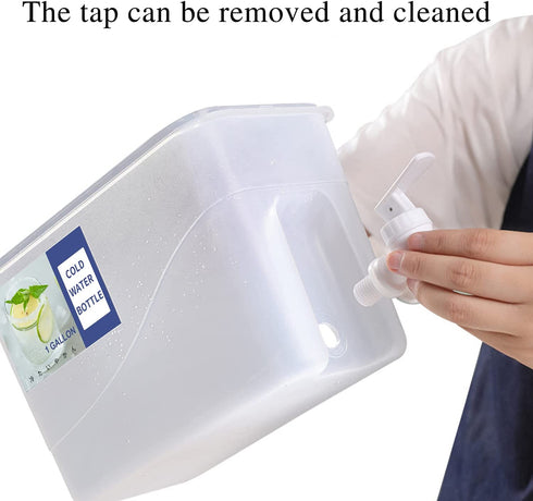 Plastic Drink Dispenser, Beverage Dispenser With Spigot, 1 Gallon Iced Juice Lemonade Dispenser For Party Daily Use, Milk Dispenser For Fridge Gallon, Small Water Dispensers