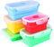 Collapsible Silicone Storage Set of 4 Plus Bonus Ice Tray - BPA Free, Microwave, Dishwasher And Freezer Safe