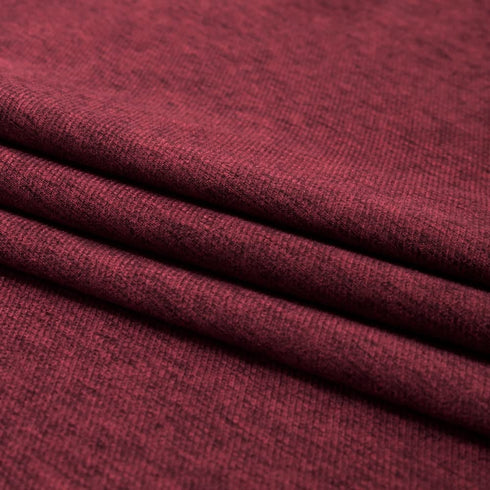 MIULEE Thermal Insulated Linen Curtain for Bedroom Living Room Home Decor Room Darkening Farmhouse Grommet Textured Window Blackout Drape Light Block, 1 Panel W 52 x L 84 Inch Burgundy Red