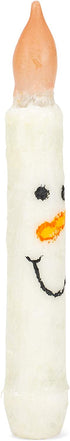 The Country House Smiling White Snowman Timer 6.5 inch Acrylic Decorative Christmas Taper Candle
