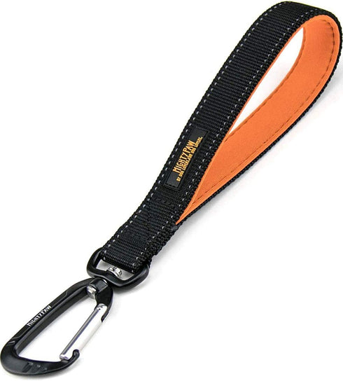 Mighty Paw Training Tab, 10” Short Dog Leash, Padded Handle, Strong Traffic Pet Lead with Carabiner Clip, Perfect for Large or Medium Dogs (Black)
