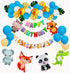 Aerfoyun Safari Birthday Decorations, Jungle Theme Party Supplies with a Happy Birthday Banner and Balloon Pump, Garland Balloon Animal Kit for Baby Shower Decor