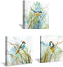 Hardy Gallery Abstract Birds Painting Wall Art: Colorful Birds in Grass Artwork Animal Picture on Canvas Prints for for Living Room (12 x 12 x 3 Panels)