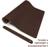 TESOBI Large Natural Cork & Leather Desk Pad, Double-Sided Desk Protector, Smooth Surface Mouse Pad, Waterproof Desk Mat for Office/Home/Gaming (36" x 17" Coffee)